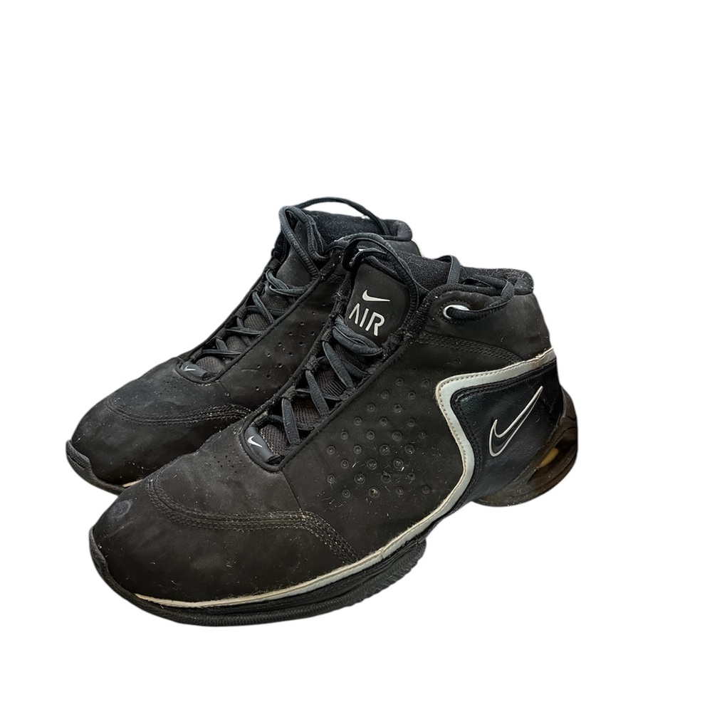 NIKE AIR‎ BASKETBALL HIGH TOP BLACK/GRAY ATHLETIC SHOE SIZE 7.5 PREOWNED